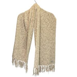 Avoca Handweavers Cream Linen Blend Scarf